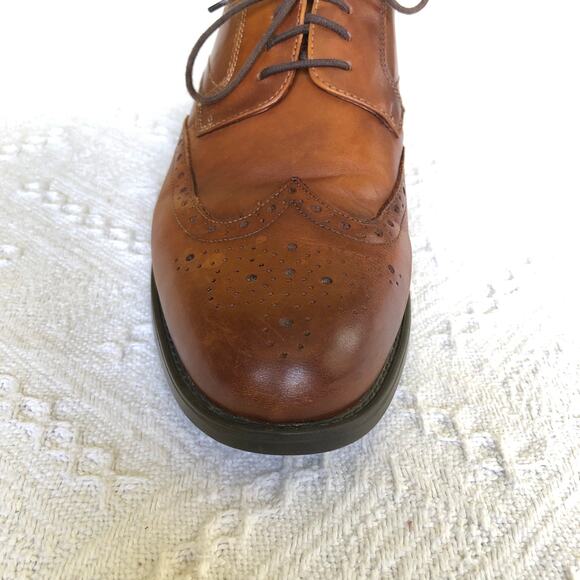 Florsheim Comfortech Ortholite Wingtip Single Shoe 10D Brown Leather Right - Picture 3 of 11